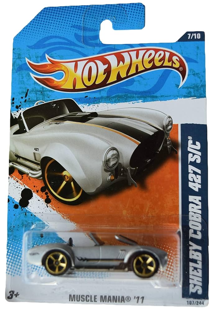 Hot Wheels Shelby Cobra 427 S/C 107/244, Silver: Buy Online